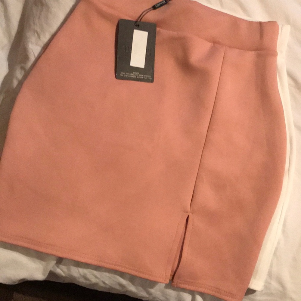 Misguided pink skirt